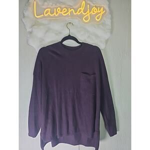 Banana Republic Sweater Womens XL Purple Knit Mock Neck Winter Cozy Preppy Fall